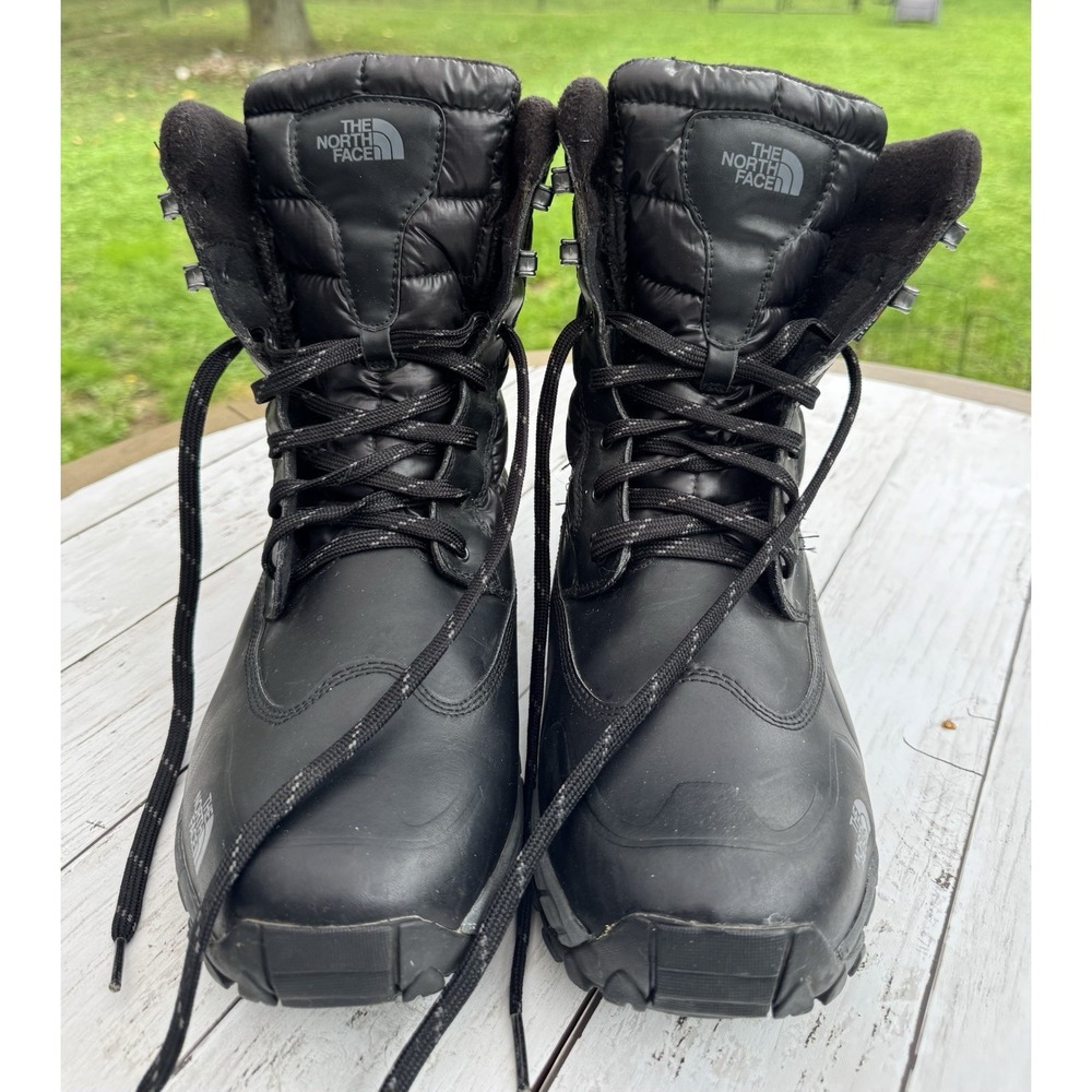 The North Face ThermoBall Men's Winter Boots Black Size 12 Insulated Lace Up